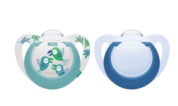 NUK: Star Silicone Soother - Blue 2 Pack (18-36 Months)