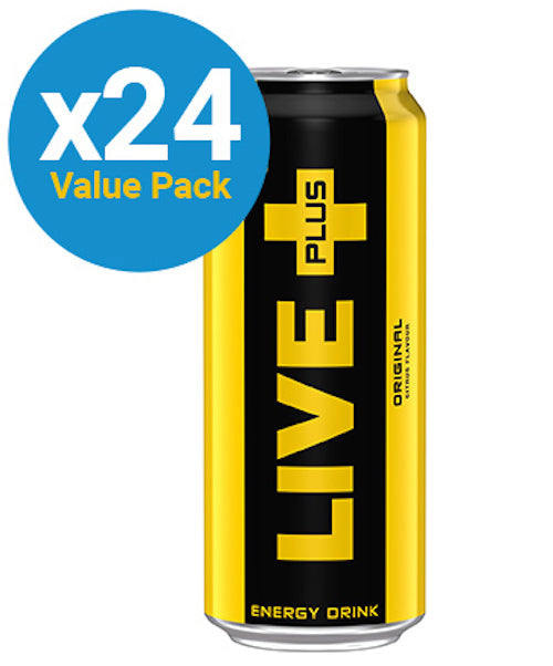 Live Plus Energy Drink Original Citrus - 500ml (24 Pack)