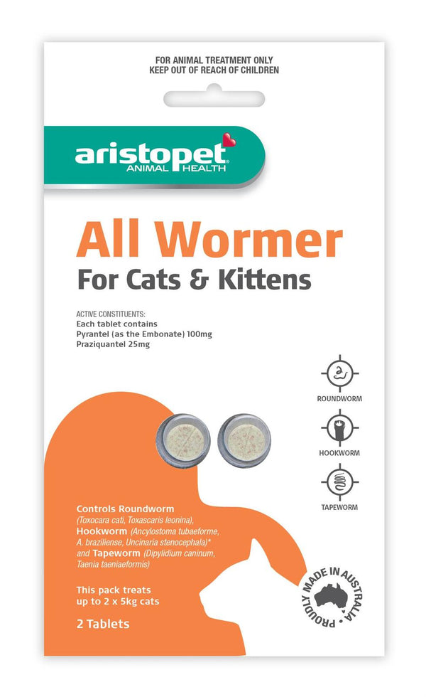 Aristopet: All Wormer Cat Kitten - 2pack