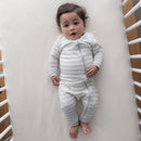 Woolbabe: Merino/Organic Cotton PJ Suit - Pebble (1 Year)