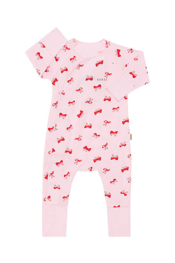 Bonds: Long Sleeve Newbies Coverall - Red Bows (Size 0000)