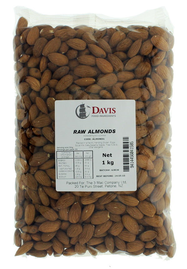 Davis Raw Almonds 1kg