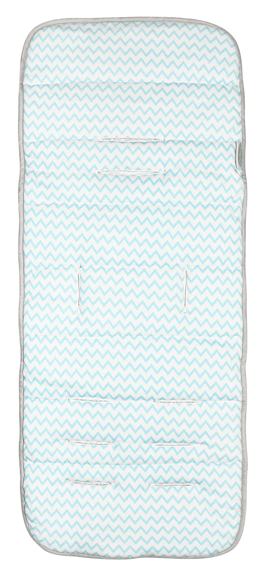 Silly Billyz: Jersey Stroller Liner - Blue Chevron