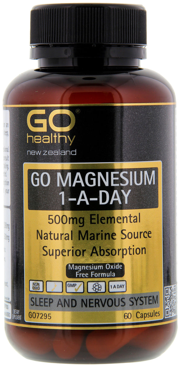 Go Healthy GO Magnesium 1-A-Day 500mg (60 Capsules)