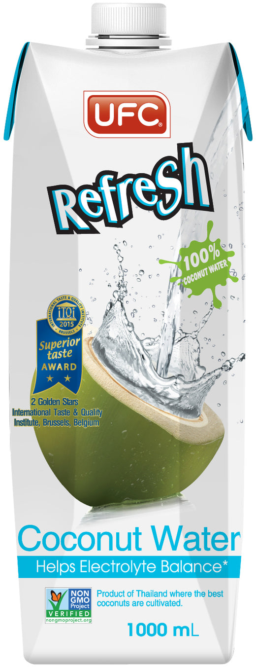 UFC Refresh 100% Natural Coconut Water 1L (12 Pack)