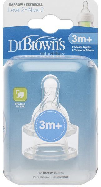 Dr Brown's Narrow Neck Level 2 Teats - 2 Pack