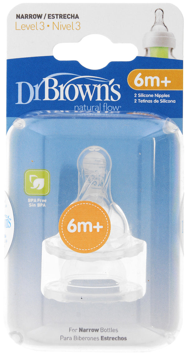 Dr Brown's Narrow Neck Level 3 Teats - 2 Pack