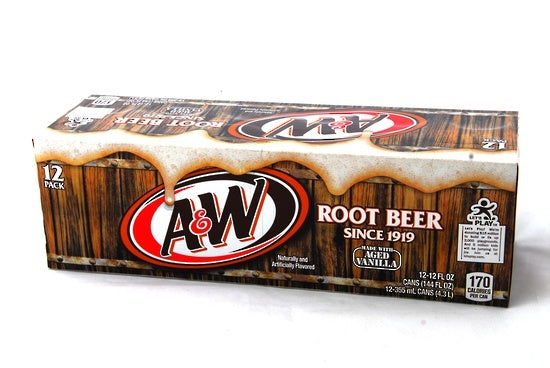 A&W Root Beer Soft Drink Can 355ml (12 Pack)