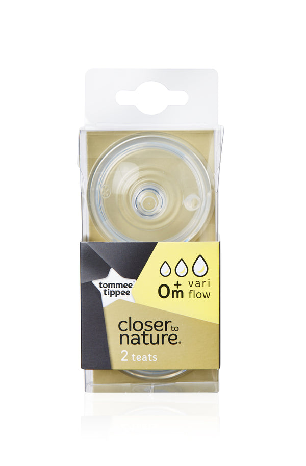 Closer to Nature Vari Flow Easi-Vent Teat - 2 Pack