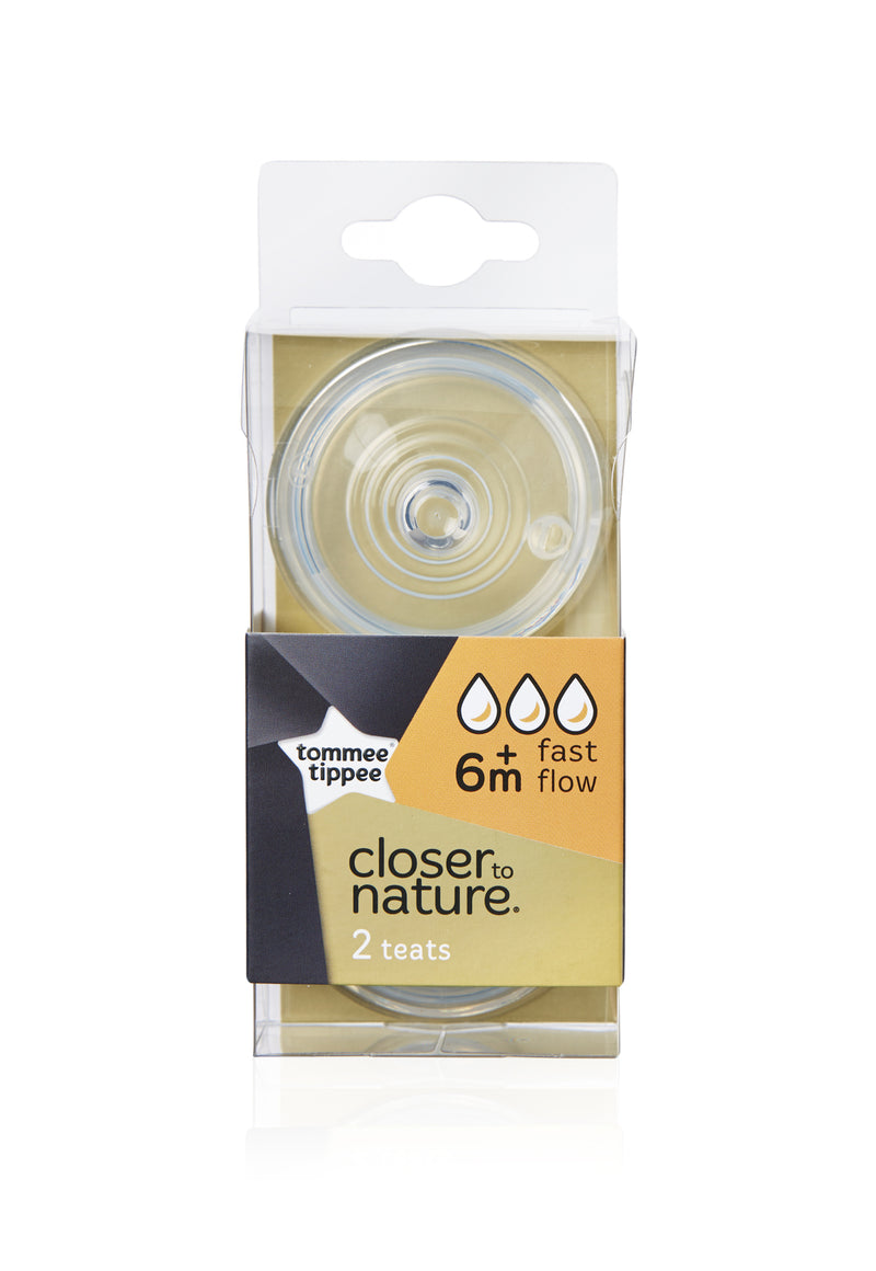 Tommee Tippee: Closer to Nature Fast Flow Easi-Vent Teat - 2 Pack