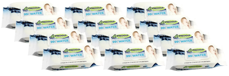 Precious - Water Wipes (80 Wipes, Carton 12)