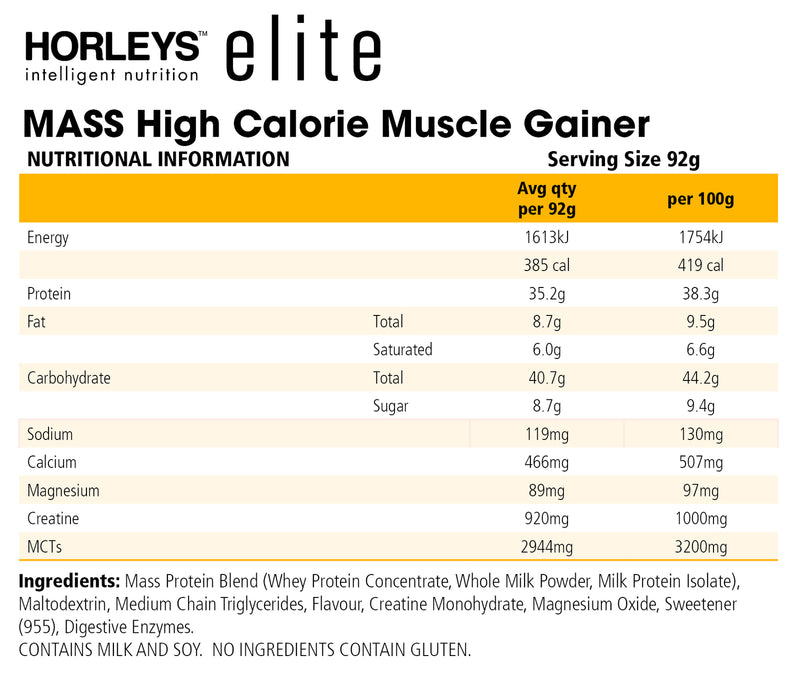 Horleys MASS Protein Powder - Chocolate (2.5kg)