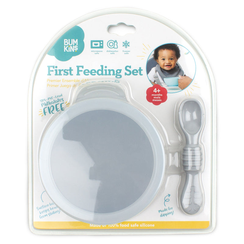 Bumkins: First Feeding Set - Grey