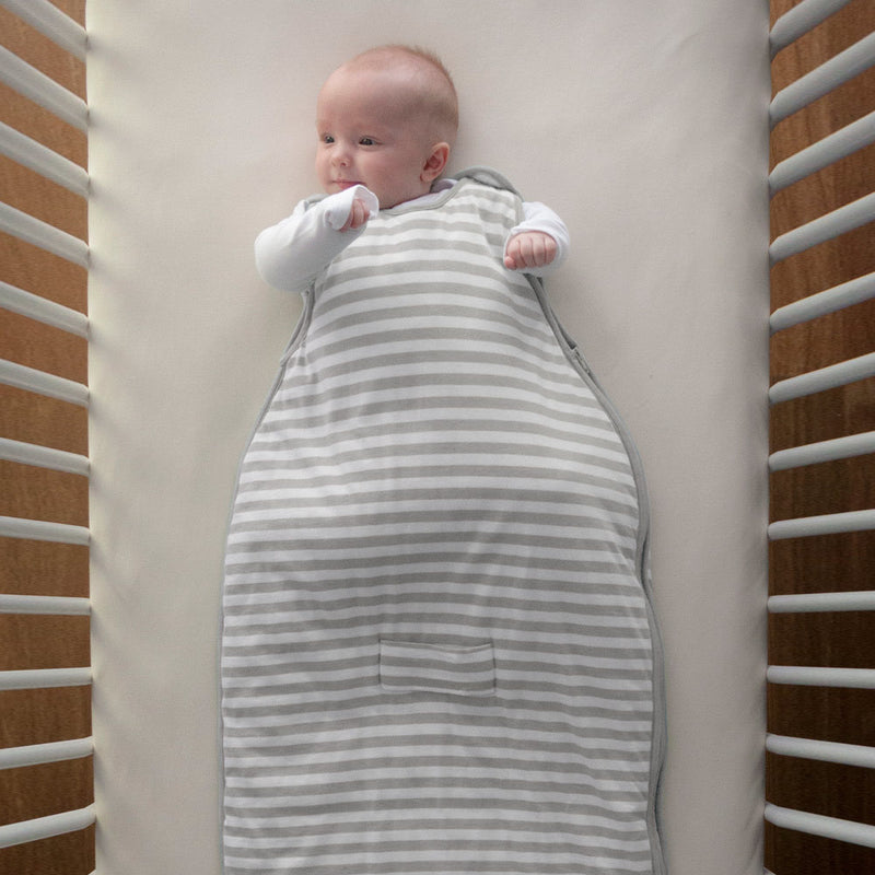 Woolbabe: Duvet Side Zip Merino/Organic Cotton Sleeping Bag - Pebble (3-24 Months )