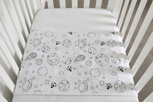 Brolly Sheets: Cot Pad with Wings - Space Galaxy