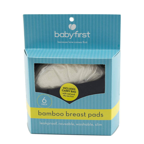 Baby First: Bamboo Breast Pads with Carry Case (6 Pack)