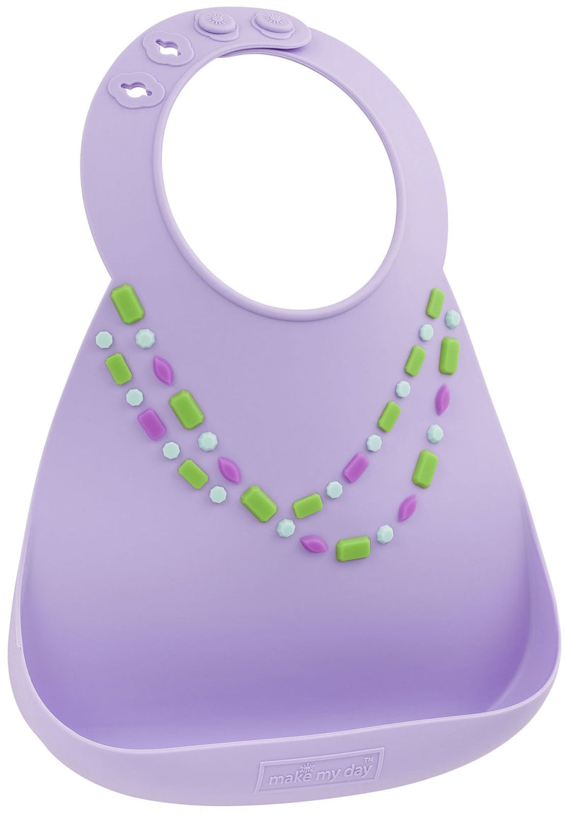 Make My Day: Silicone Baby Bib - Jewel Purple