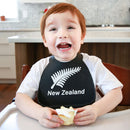 Make My Day: Silicone Baby Bib - New Zealand Black & White Fern