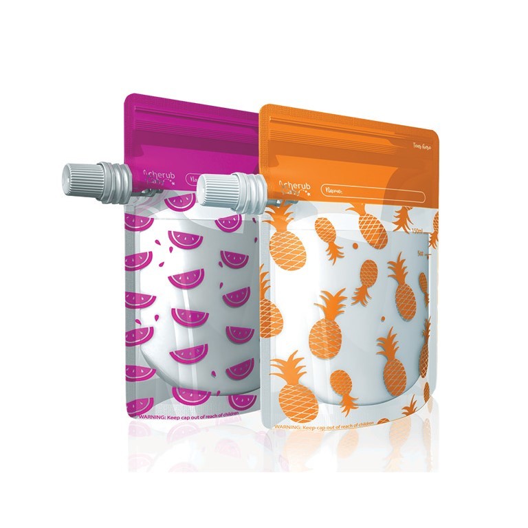 Cherub Baby: Reuseable Food Storage Pouches (10 Pack)