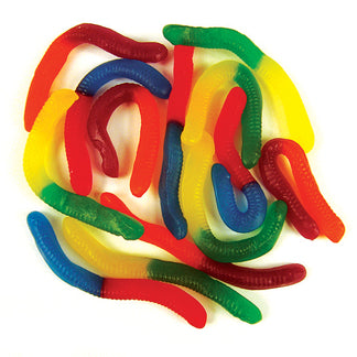 Rainbow Confectionery: Gummy Gloworm Lollies 1kg (Bulk)