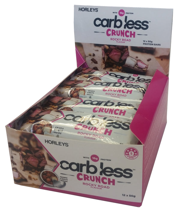 Horleys Carb Less Crunch Bars - Rocky Road (50g) x 12