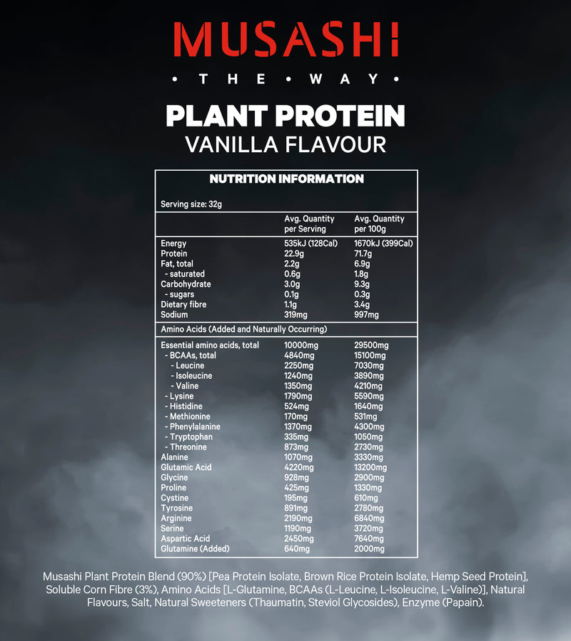 Musashi Plant Protein - Vanilla (900g)