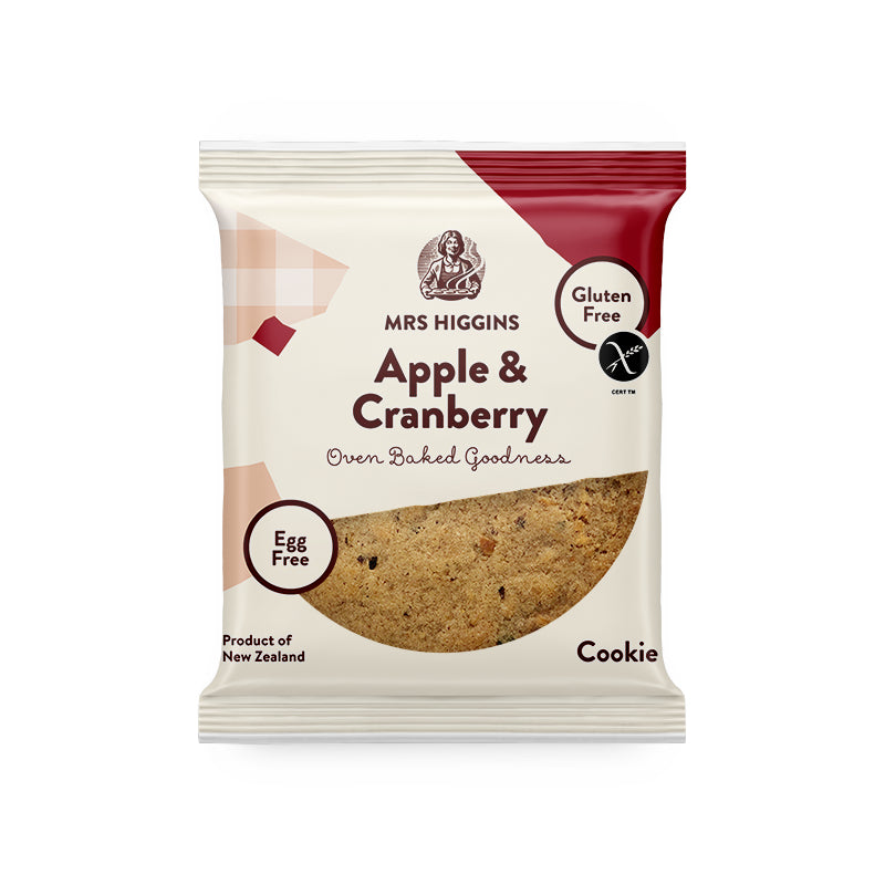 Mrs Higgins: Gluten Free Cookie Apple & Cranberry 60g (12 Pack)