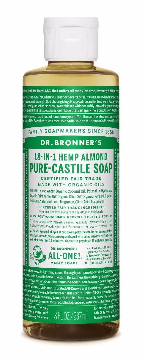 Dr. Bronner's Pure Castile Liquid Soap - Almond (236ml)