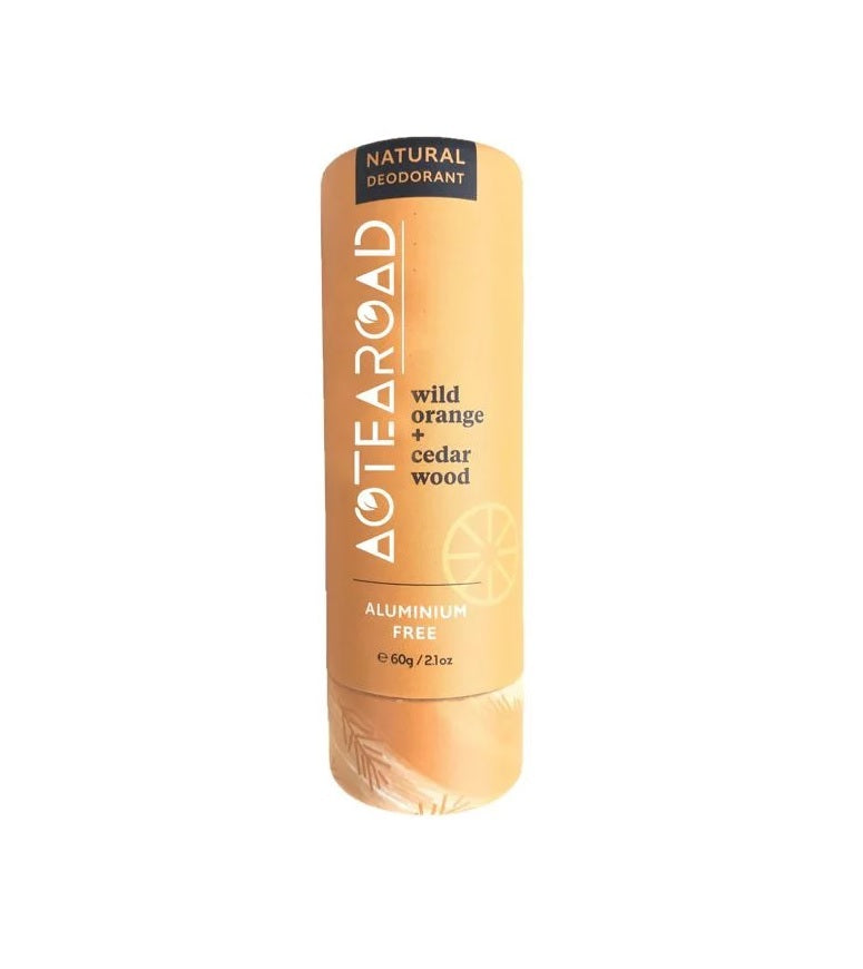 Aotearoad: Natural Deodorant - Wild Orange + Cedarwood (60g)