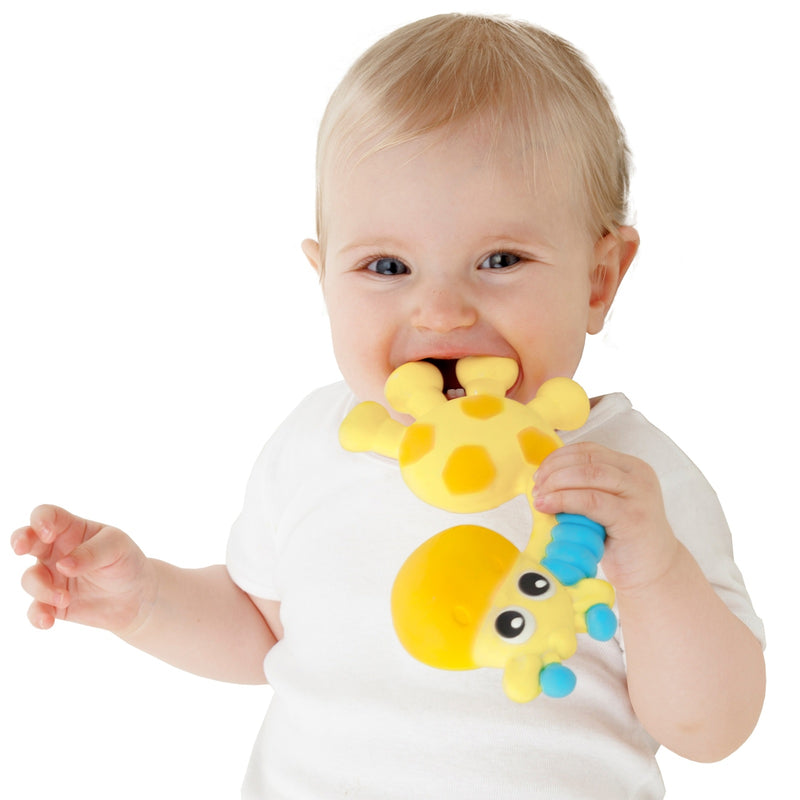 Playgro: Squeak & Soothe Natural Teether - Jerry Giraffe