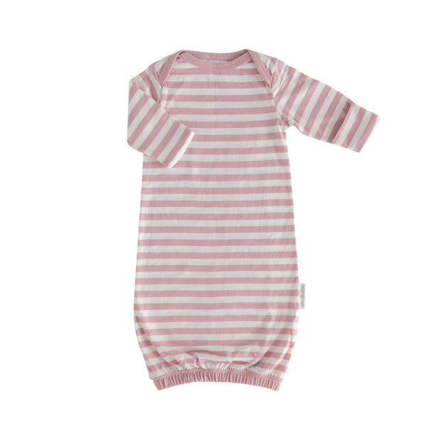 Woolbabe: Merino/Organic Cotton Gown - Dusk (Newborn) in Pink