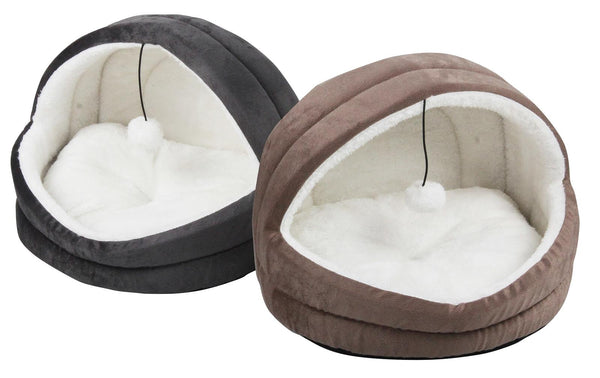 Pawise: Cat Igloo Bed - Brown