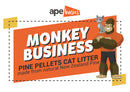 Monkey Business Cat Litter - Pine Pellets (20L)