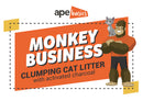 Monkey Business Cat Litter - Active Charcoal Clumping (20kg)