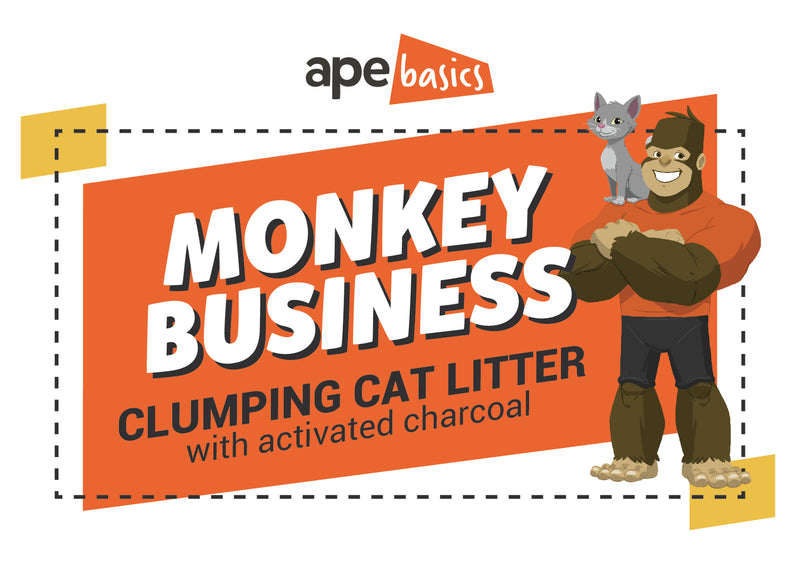 Monkey Business Cat Litter - Active Charcoal Clumping (20kg)