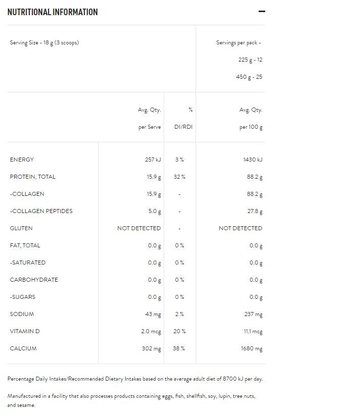 Nutra Organics Collagen Body with Fortibone (225g)