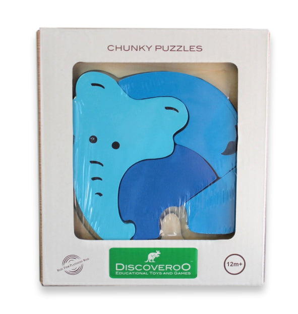 Discoveroo: Wooden Chunky Puzzle - Elephant