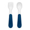 OXO Tot: On The Go Plastic Fork & Spoon Set - Navy