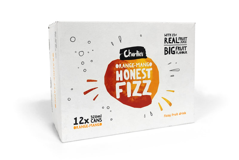 Charlie's Honest Fizz- Orange Mango 320ml (12 Pack)