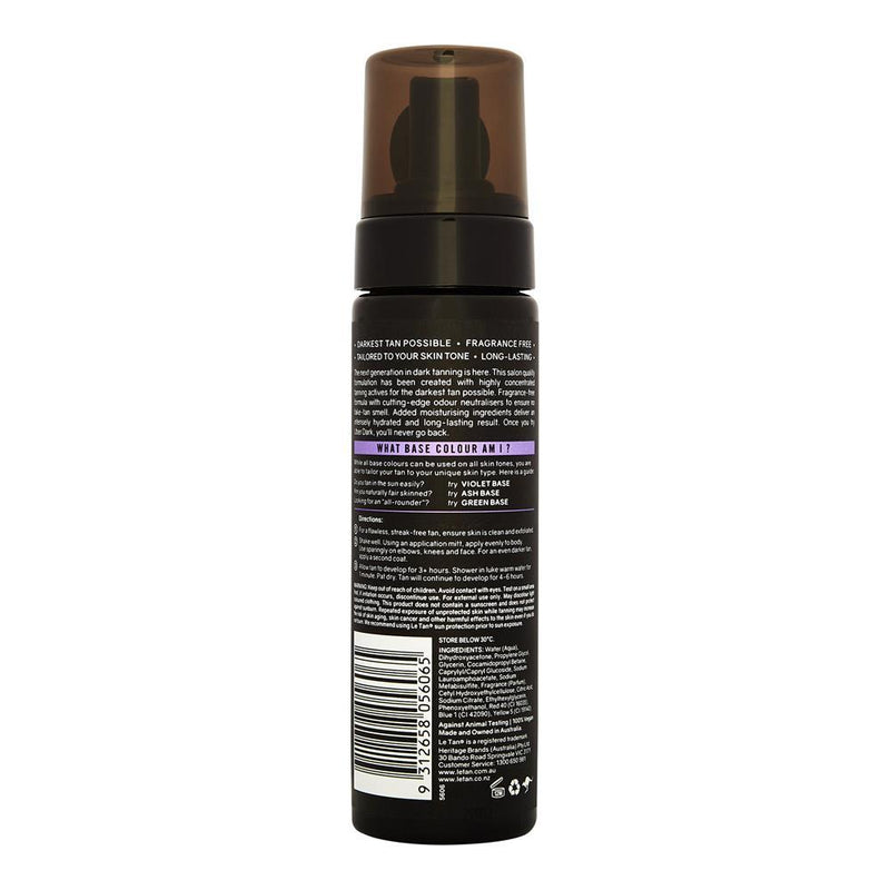 Le Tan: Uber Dark Tanning Foam - Violet Base (200ml)