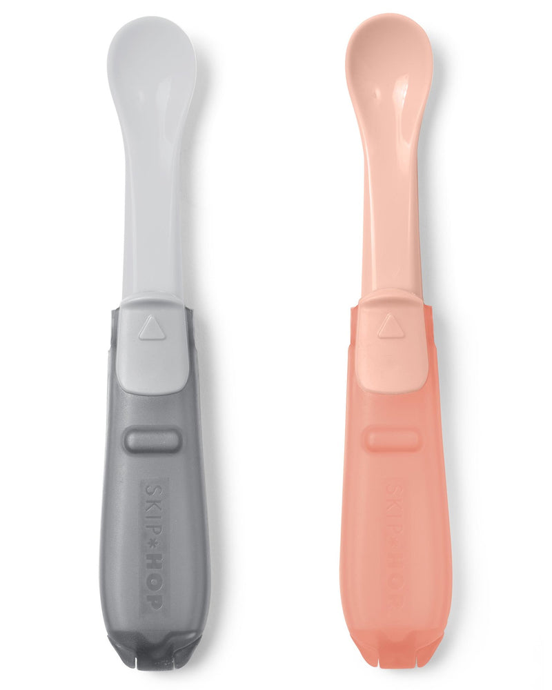 Skip Hop: Easy-Fold Travel Spoons - (Grey/Coral)