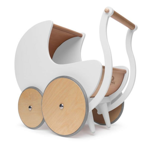Kinderfeets: Wooden Toy Pram - White