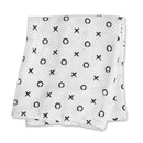 Lulujo: Muslin Bamboo Swaddle - Hugs & Kisses