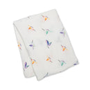 Lulujo: Muslin Bamboo Swaddle - Hummingbird