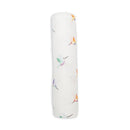 Lulujo: Muslin Bamboo Swaddle - Hummingbird