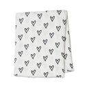 Lulujo: Muslin Bamboo Swaddle - Messy Hearts