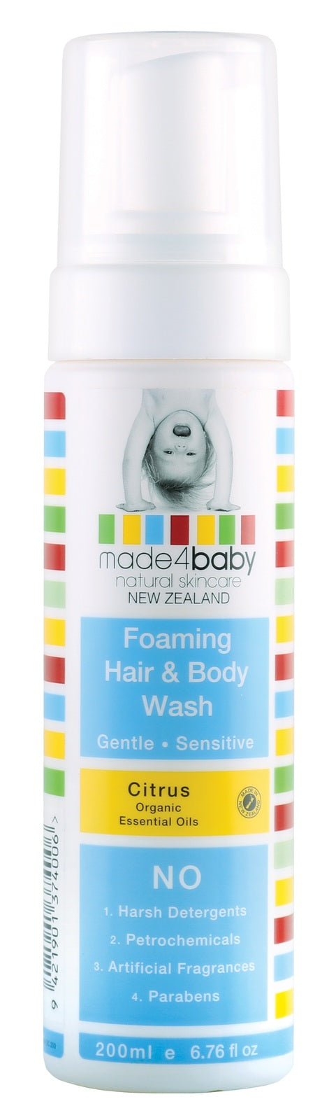 Made4Baby: Foaming Hair and Body Wash - Organic Citrus (200ml)