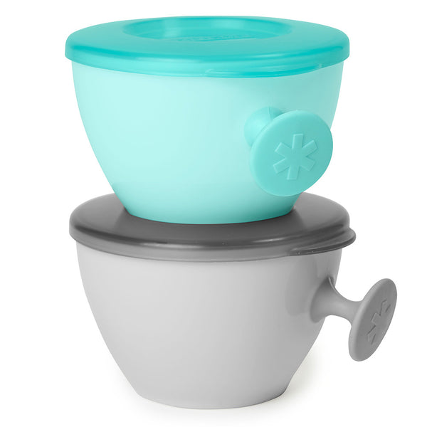 Skip Hop: Easy-Grab Bowls - Grey/Soft Teal