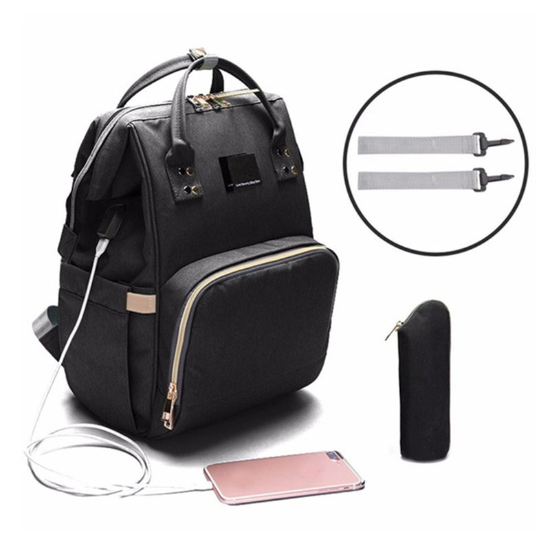 Ape Basics: Casual Diaper Bag with USB Charging Port