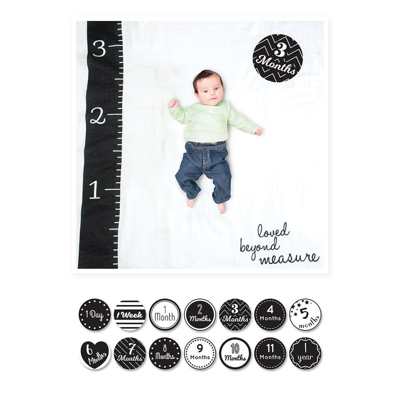 Lulujo's Baby First Year Milestone Blanket & Cards Set - Loved Beyond Measure